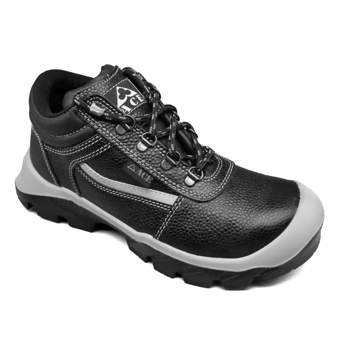 Ace Duma Safety Shoes- Grey(with Grey Strip)